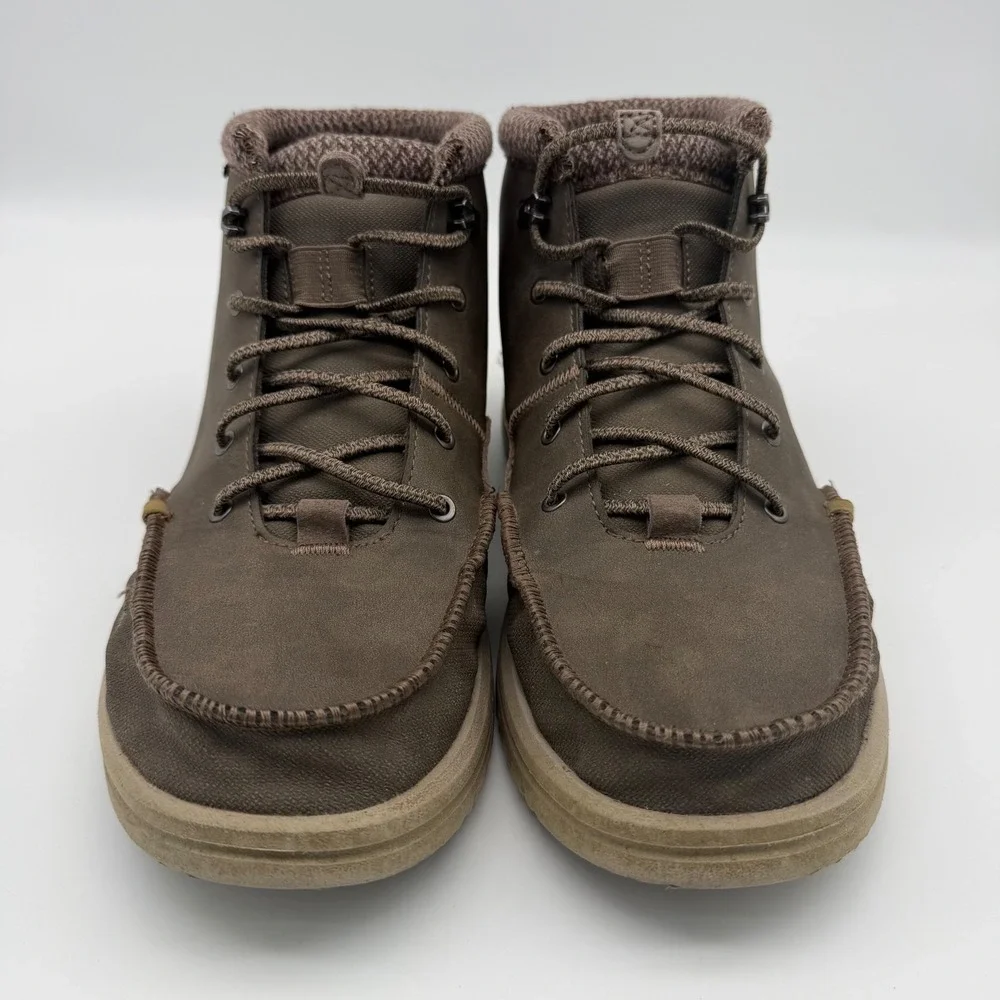 Hey Dude Bradley Boots Mens 13 Chocolate Brown Shoes Classic Casual
